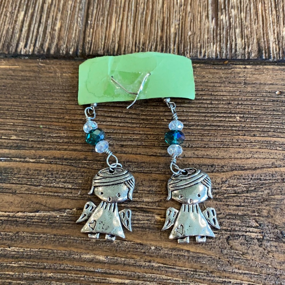 Silver Angel Earrings